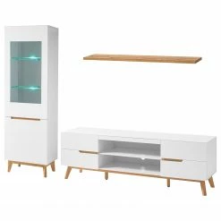 Mørteens Wohnkombination Tenabo II (4-teilig) - Matt Weiß / Asteiche -WOHNZIMMERMÖBEL Verkäufe 1000191376 200121 14363200013 DETAILS P000000001000191376