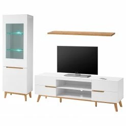 Mørteens Wohnkombination Tenabo II (4-teilig) - Matt Weiß / Asteiche -WOHNZIMMERMÖBEL Verkäufe 1000191376 200715 06270300042 DETAILS P000000001000191376