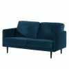 Norrwood Sofa Pigna (2,5-Sitzer) - Webstoff - Samt Ravi: Marineblau