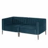 Norrwood Sofa Luparo I (2,5-Sitzer) - Webstoff - Samt Onoli: Marineblau