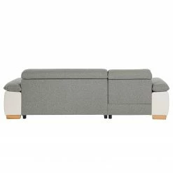 Loftscape Ecksofa Sully - Kunstleder / Webstoff - Weiß / Hellgrau - Longchair davorstehend links -WOHNZIMMERMÖBEL Verkäufe 1000192268 191128 11115401232 DETAILS P000000001000192268