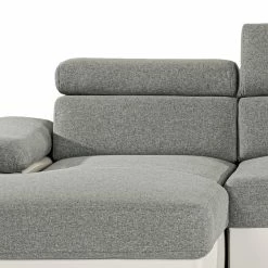 Loftscape Ecksofa Sully - Kunstleder / Webstoff - Weiß / Hellgrau - Longchair davorstehend links -WOHNZIMMERMÖBEL Verkäufe 1000192268 191128 11115401233 DETAILS P000000001000192268