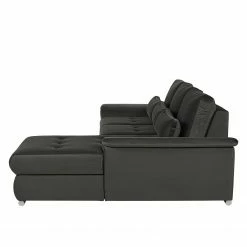 Loftscape Ecksofa Renay I - Samt Ravi: Anthrazit - Longchair davorstehend rechts -WOHNZIMMERMÖBEL Verkäufe 1000192277 191128 11120001318 DETAILS P000000001000192277