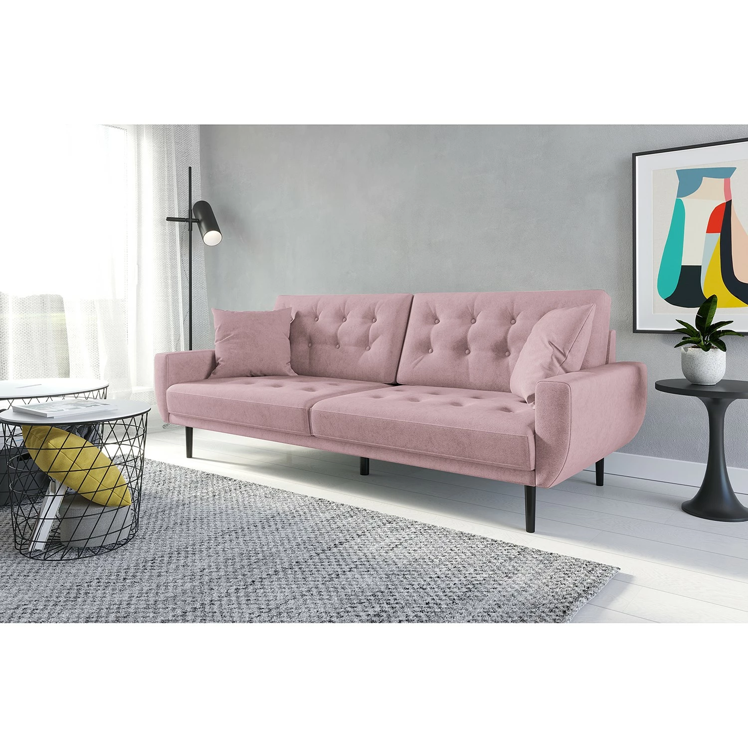 Norrwood Sofa Vaise I (3-Sitzer) - Samt - Samt Ravi: Mauve 2 Norrwood Sofa Vaise I (3-Sitzer) - Samt - Samt Ravi: Mauve – Bild 2