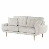 Norrwood Sofa Vaise I (2-Sitzer) - Samt - Webstoff Meara: Hellgrau