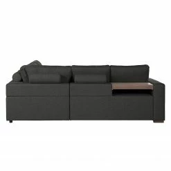 Loftscape Ecksofa Woodway I - Webstoff - Schwarz - Ottomane davorstehend rechts - Tablett -WOHNZIMMERMÖBEL Verkäufe 1000192949 191204 13432201318 DETAILS P000000001000192949