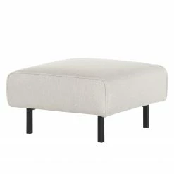 Norrwood Polsterhocker Tapio II - Webstoff - Lichtgrau - Breite: 75 cm