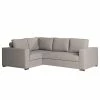 Loftscape Ecksofa Woodway II - Webstoff - Grau - Ottomane davorstehend links - Tablett