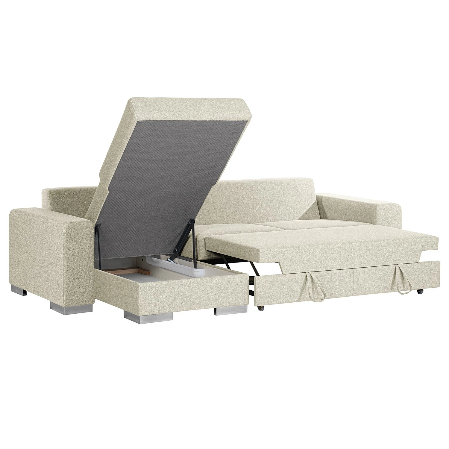 Loftscape Ecksofa Vassy - Webstoff - Creme - Longchair davorstehend links - Kein Zubehör inklusive 3 Loftscape Ecksofa Vassy - Webstoff - Creme - Longchair davorstehend links - Kein Zubehör inklusive – Bild 3