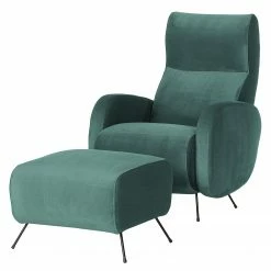 Norrwood Sessel Vains I - Samt - Samt Ravi: Petrol