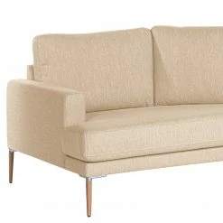 Norrwood Ecksofa Sauvo I - Samt - Webstoff Meara: Beige - Longchair davorstehend links -WOHNZIMMERMÖBEL Verkäufe 1000193056 191204 13441902664 DETAILS P000000001000193056