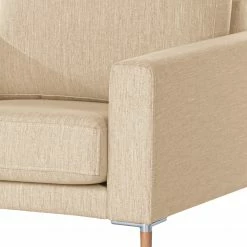 Norrwood Ecksofa Sauvo I - Samt - Webstoff Meara: Beige - Longchair davorstehend links -WOHNZIMMERMÖBEL Verkäufe 1000193056 191204 13441902667 DETAILS P000000001000193056