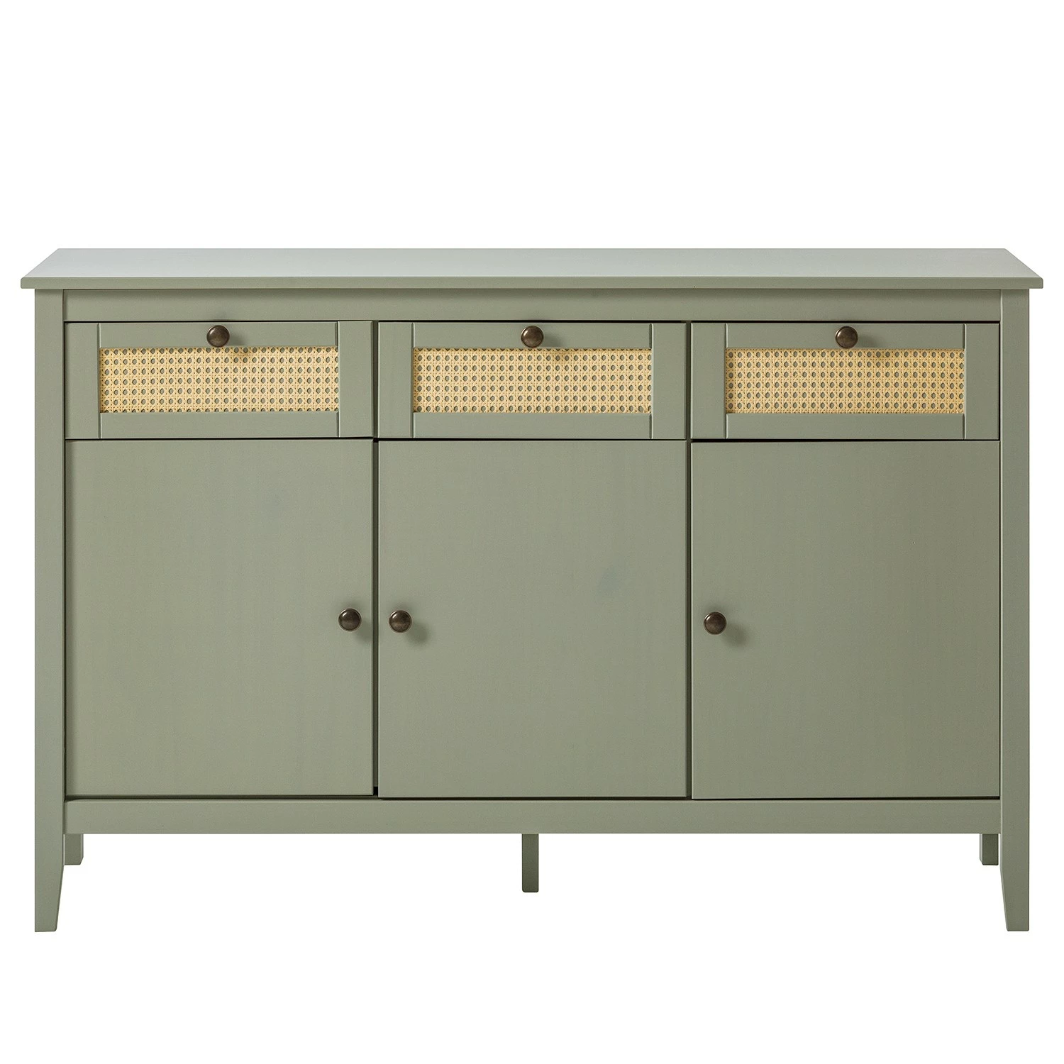 Maison Belfort Sideboard Belleria - Kiefer massiv / Wiener Geflecht - Hellolivgrün 3 Maison Belfort Sideboard Belleria - Kiefer massiv / Wiener Geflecht - Hellolivgrün – Bild 3