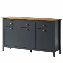 Maison Belfort Sideboard Rivery - Kiefer massiv - Anthrazit