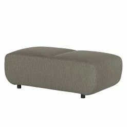 Loftscape Polsterhocker Mezin I - Samt - Webstoff Meara: Grau