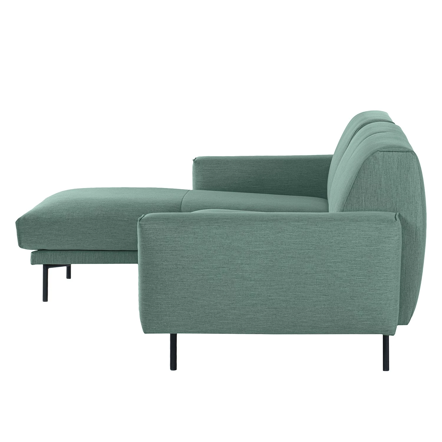 Norrwood Ecksofa Medan - Webstoff - Mintgrau - Longchair davorstehend links 6 Norrwood Ecksofa Medan - Webstoff - Mintgrau - Longchair davorstehend links – Bild 6