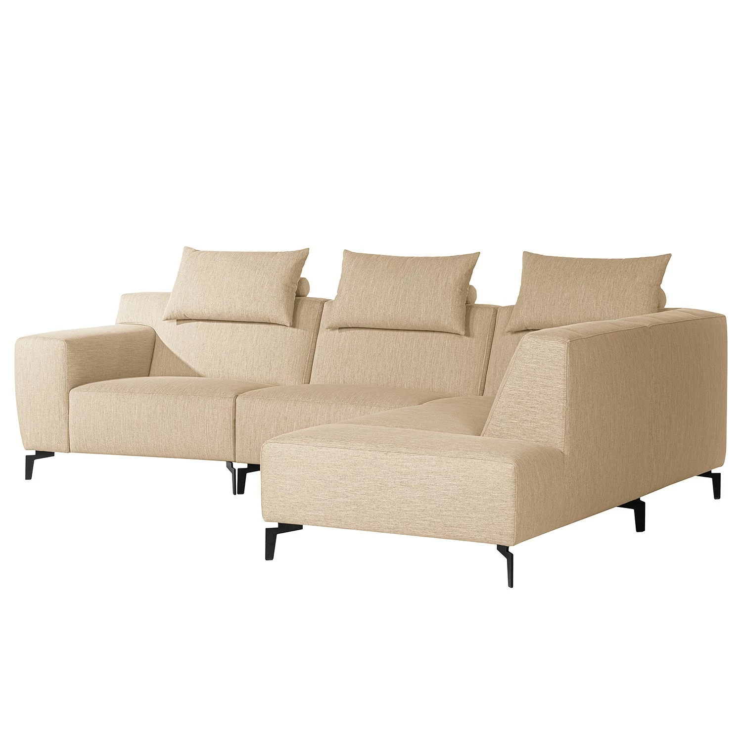 Loftscape Ecksofa Manot II - Webstoff - Beige - Ottomane davorstehend rechts - Sitztiefenverstellung 8 Loftscape Ecksofa Manot II - Webstoff - Beige - Ottomane davorstehend rechts - Sitztiefenverstellung – Bild 8