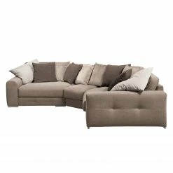 Maison Belfort Ecksofa Tahko - Microfaser / Webstoff / Samt - Braun / Beige -WOHNZIMMERMÖBEL Verkäufe 1000194143 191216 16235100168 DETAILS P000000001000194143