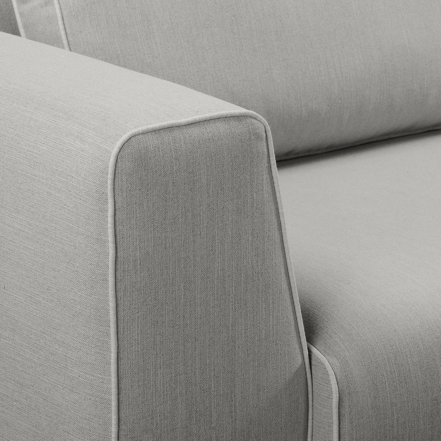 Fredriks Ecksofa Ranua - Webstoff - Lichtgrau - Ottomane davorstehend rechts 5 Fredriks Ecksofa Ranua - Webstoff - Lichtgrau - Ottomane davorstehend rechts – Bild 5