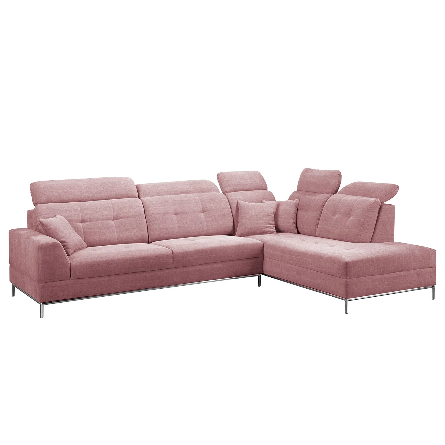 Fredriks Ecksofa Raisio - Webstoff - Mauve - Ottomane davorstehend rechts 1 Fredriks Ecksofa Raisio - Webstoff - Mauve - Ottomane davorstehend rechts