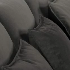 Fredriks Ecksofa Paimio - Samt - Grau - Longchair davorstehend links -WOHNZIMMERMÖBEL Verkäufe 1000194159 191216 16241200339 DETAILS P000000001000194159