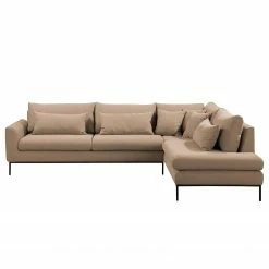 Fredriks Ecksofa Luosto - Flachgewebe - Cappuccino - Ottomane davorstehend rechts -WOHNZIMMERMÖBEL Verkäufe 1000194193 191216 16243900694 DETAILS P000000001000194193