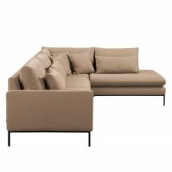 Fredriks Ecksofa Luosto - Flachgewebe - Cappuccino - Ottomane davorstehend rechts -WOHNZIMMERMÖBEL Verkäufe 1000194193 191216 16243900695 DETAILS P000000001000194193
