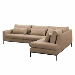 Fredriks Ecksofa Luosto - Flachgewebe - Cappuccino - Ottomane davorstehend rechts -WOHNZIMMERMÖBEL Verkäufe 1000194193 191216 16244000698 DETAILS P000000001000194193