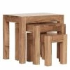 Naturoo Beistelltisch-Set Woodfin (3er-Set) - Akazie massiv