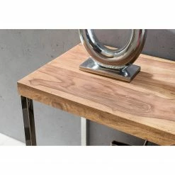 Naturoo Konsolentisch Tolono - Akazie massiv / Edelstahl - Akazie / Chrom -WOHNZIMMERMÖBEL Verkäufe 1000194217 200108 10050600091 DETAILS P000000001000194217