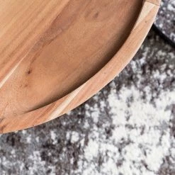 Naturoo Beistelltisch Palos I (2er-Set) - Akazie massiv / Metall - Akazie / Schwarz -WOHNZIMMERMÖBEL Verkäufe 1000194221 200108 10051100124 DETAILS P000000001000194221