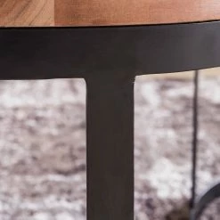 Naturoo Beistelltisch Palos I (2er-Set) - Akazie massiv / Metall - Akazie / Schwarz -WOHNZIMMERMÖBEL Verkäufe 1000194221 200108 10051200127 DETAILS P000000001000194221