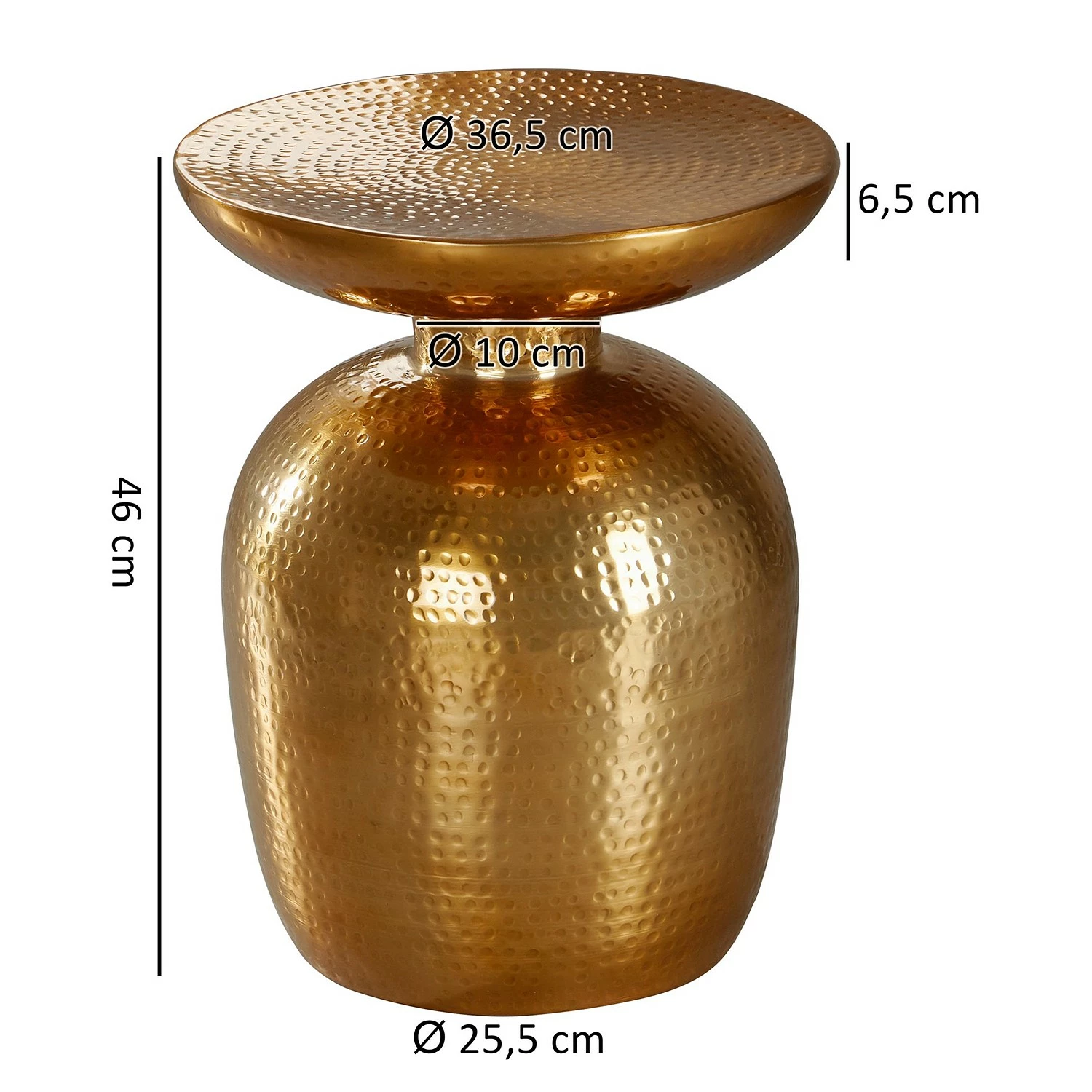 Red Living Beistelltisch Trevose - Aluminium - Gold 5 Red Living Beistelltisch Trevose - Aluminium - Gold – Bild 5