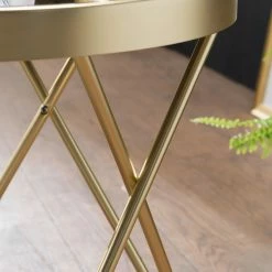 Jack & Alice Beistelltisch Morgan - Glas / Metall - Schwarz / Gold 10 Jack & Alice Beistelltisch Morgan - Glas / Metall - Schwarz / Gold -WOHNZIMMERMÖBEL Verkäufe 1000194301 200108 10061900596 DETAILS P000000001000194301