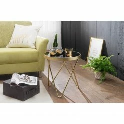 Jack & Alice Beistelltisch Morgan - Glas / Metall - Schwarz / Gold 8 Jack & Alice Beistelltisch Morgan - Glas / Metall - Schwarz / Gold -WOHNZIMMERMÖBEL Verkäufe 1000194301 200108 10061900597 MOOD DETAILS P000000001000194301 mood