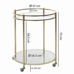 Jack & Alice Servierwagen Achill - Glas / Metall - Gold 13 Jack & Alice Servierwagen Achill - Glas / Metall - Gold -WOHNZIMMERMÖBEL Verkäufe 1000194308 200108 10062600650 SKETCH DETAILS P000000001000194308 sketch