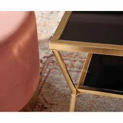 Jack & Alice Couchtisch Ballyboe - Glas / Metall - Schwarz / Gold 8 Jack & Alice Couchtisch Ballyboe - Glas / Metall - Schwarz / Gold -WOHNZIMMERMÖBEL Verkäufe 1000194311 200108 10062800665 DETAILS P000000001000194311