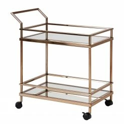 Jack & Alice Servierwagen Monamolin - Glas / Metall - Gold