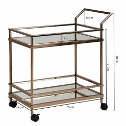 Jack & Alice Servierwagen Monamolin - Glas / Metall - Gold 11 Jack & Alice Servierwagen Monamolin - Glas / Metall - Gold -WOHNZIMMERMÖBEL Verkäufe 1000194313 200108 10063000681 SKETCH DETAILS P000000001000194313 sketch