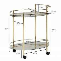 Jack & Alice Servierwagen Gowlan - Glas / Metall - Gold 9 Jack & Alice Servierwagen Gowlan - Glas / Metall - Gold -WOHNZIMMERMÖBEL Verkäufe 1000194322 200108 10063300713 SKETCH DETAILS P000000001000194322 sketch