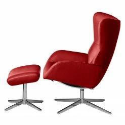 Fredriks Relaxsessel Salla - Samt - Echtleder Daleb: Rot -WOHNZIMMERMÖBEL Verkäufe 1000194329 210323 20154800043 DETAILS P000000001000194329