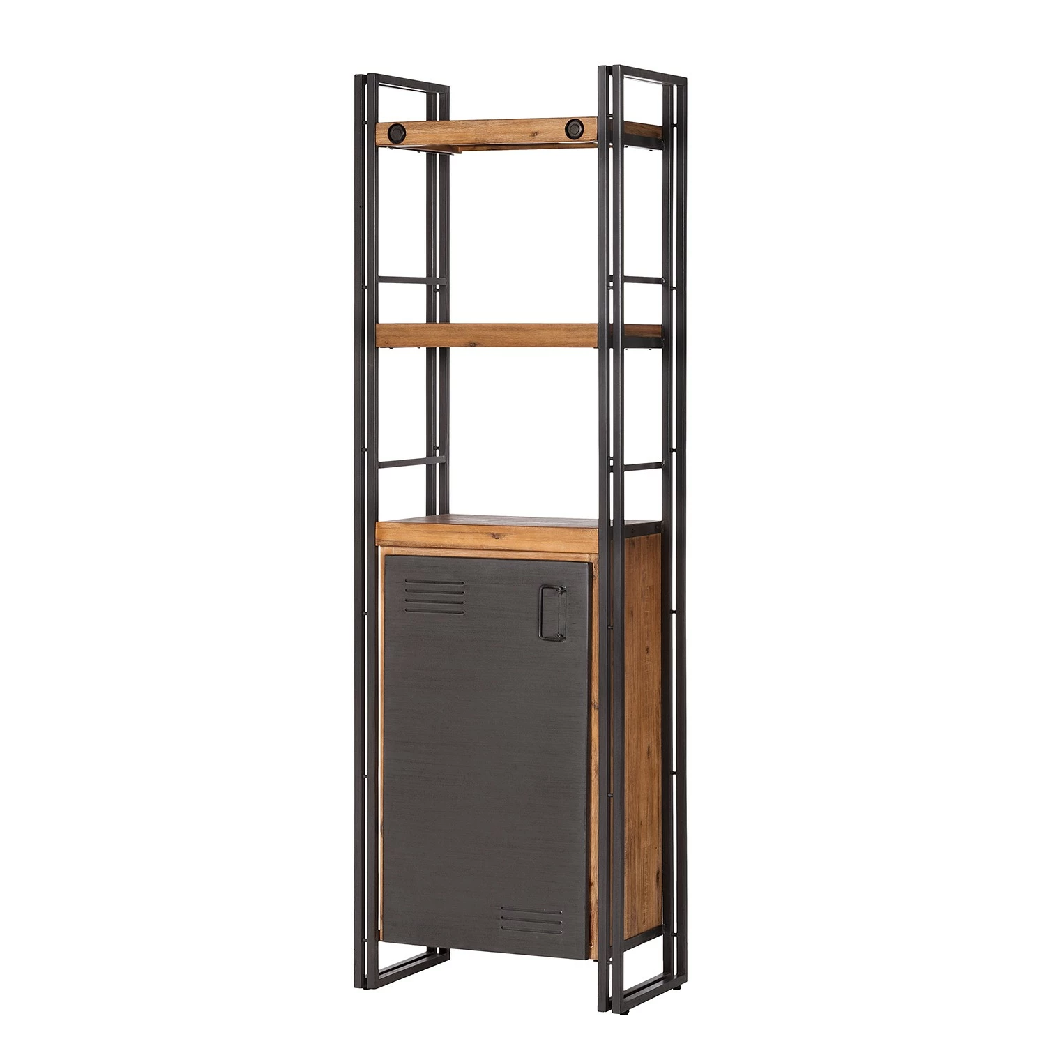 Ars manufacti Wohnwand Manchester II (4-teilig) - Akazie massiv / Metall - Akazie / Anthrazit 11 Ars manufacti Wohnwand Manchester II (4-teilig) - Akazie massiv / Metall - Akazie / Anthrazit – Bild 11