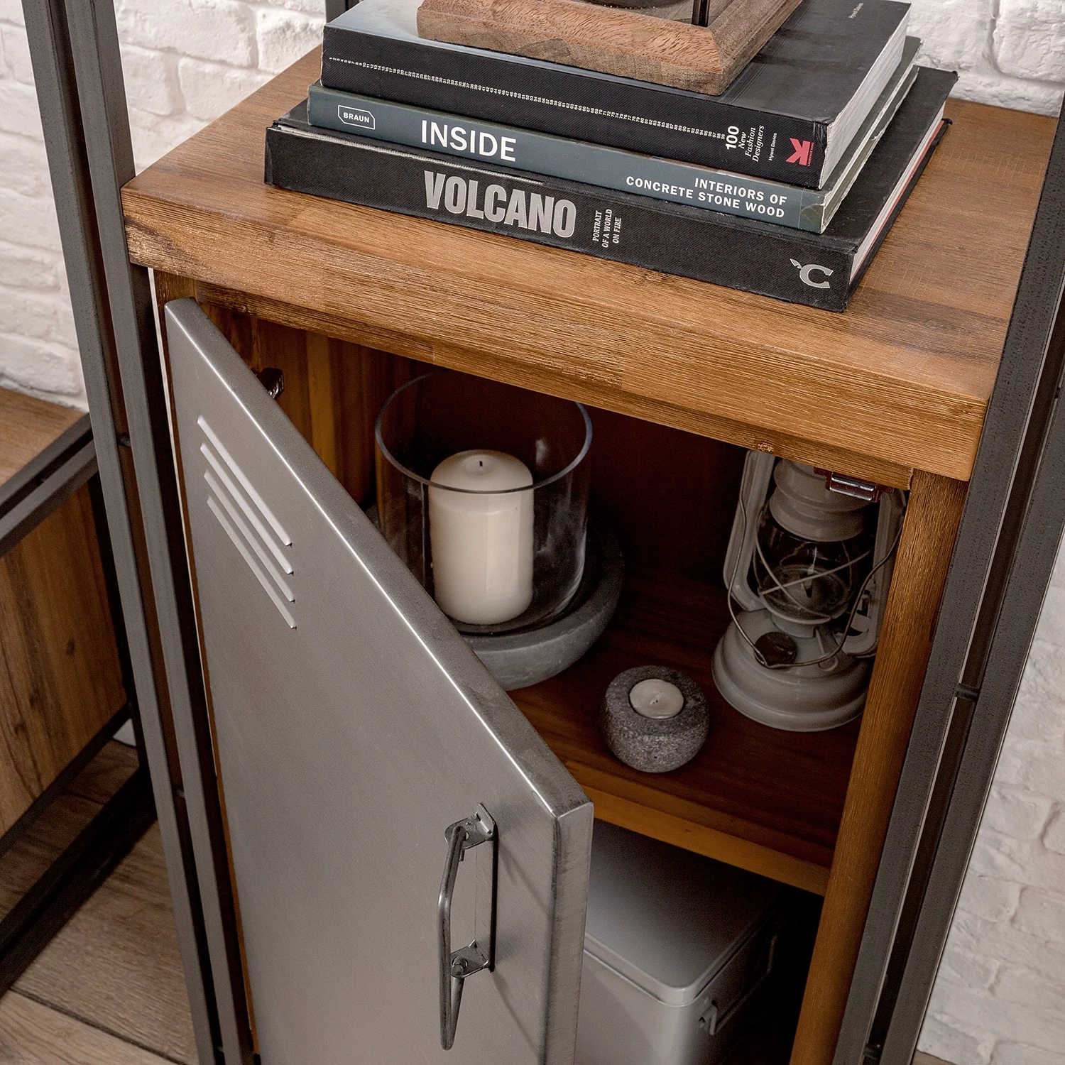 Ars manufacti Wohnwand Manchester II (4-teilig) - Akazie massiv / Metall - Akazie / Anthrazit 15 Ars manufacti Wohnwand Manchester II (4-teilig) - Akazie massiv / Metall - Akazie / Anthrazit – Bild 15