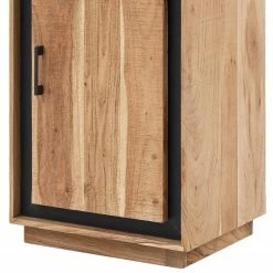 Ars Natura Kommode Weldon - Akazie massiv / Steinfurnier - Akazie / Schwarz -WOHNZIMMERMÖBEL Verkäufe 1000196166 200114 13263900006 DETAILS P000000001000196166