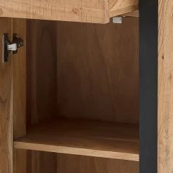 Ars Natura Kommode Weldon - Akazie massiv / Steinfurnier - Akazie / Schwarz -WOHNZIMMERMÖBEL Verkäufe 1000196166 200114 13263900007 DETAILS P000000001000196166