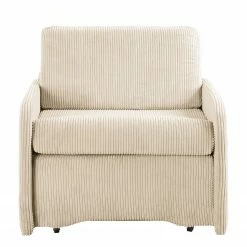 Fredriks Schlafsessel Disley IV - Webstoff - Creme - Mit Armlehnen