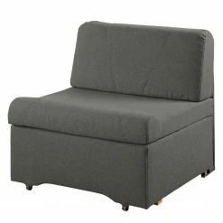 Fredriks Schlafsessel Disley II - Webstoff - Grau - Ohne Armlehnen