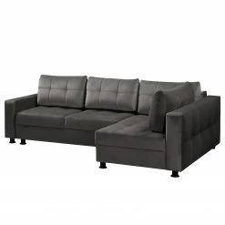 Fredriks Ecksofa Upwell II - Microfaser - Dunkelgrau - Ottomane davorstehend rechts -WOHNZIMMERMÖBEL Verkäufe 1000196281 200224 14474400815 DETAILS P000000001000196281