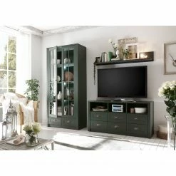 Ridgevalley Vitrinenschrank Beauville - Moosgrün / Gold -WOHNZIMMERMÖBEL Verkäufe 1000196332 191127 09003400062 MOOD DETAILS P000000001000196332 mood