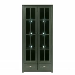 Ridgevalley Vitrinenschrank Beauville - Moosgrün / Gold -WOHNZIMMERMÖBEL Verkäufe 1000196332 191127 09003400063 DETAILS P000000001000196332